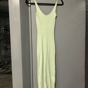 Zara Light Green Backless Dress